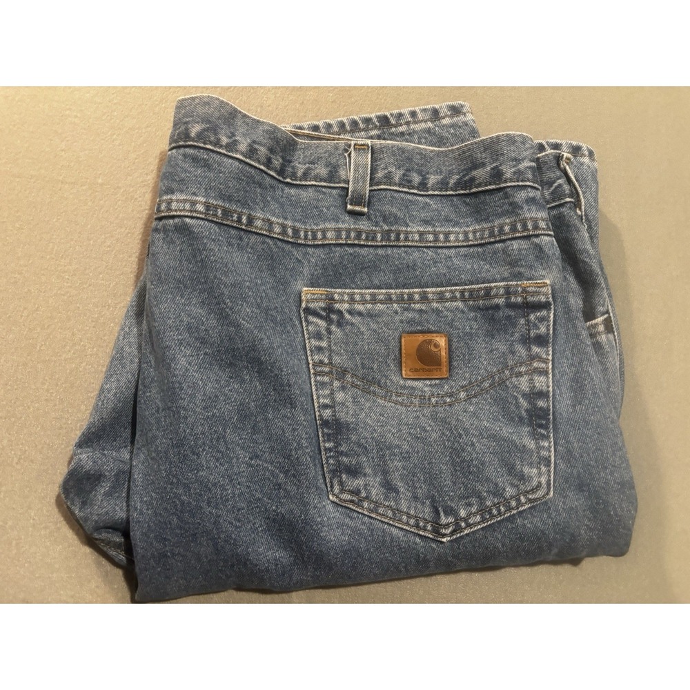 Carhartt Jeans Mens  Fit 44x32 B18 STW Workwear Blue Vintage Traditional Fit